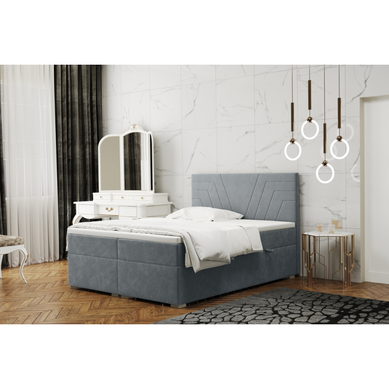 Pohodlná postel ILIANA - 200x200, šedá