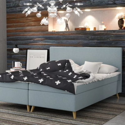Čalouněná postel BLAIRE - 180x200, modrá