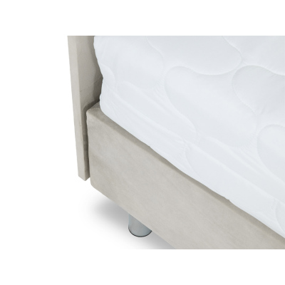 Čalouněná jednolůžková postel 80x200 NECHLIN 2 - zelená + panely 30x30 cm ZDARMA