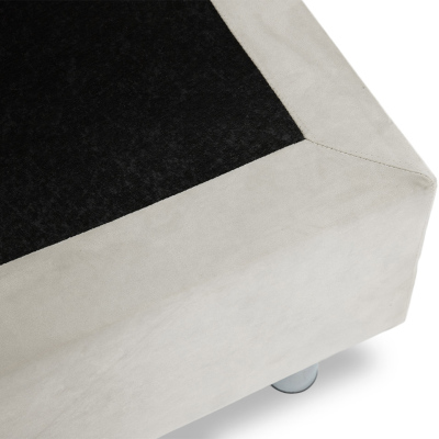 Čalouněná jednolůžková postel 80x200 NECHLIN 2 - bílá ekokůže + panely 30x30 cm ZDARMA