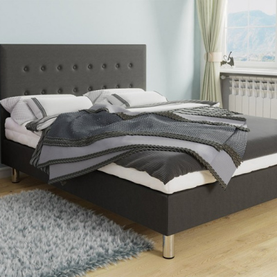 Čalouněná manželská postel 180x200 NECHLIN 3 - šedá