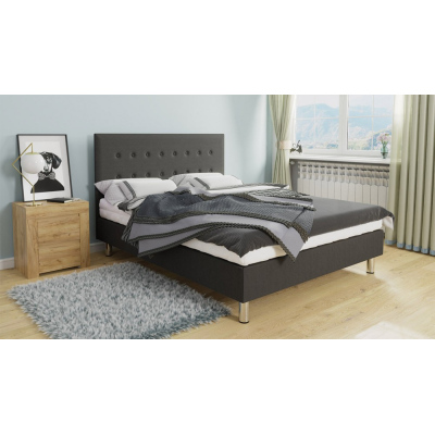 Čalouněná manželská postel 180x200 NECHLIN 3 - šedá