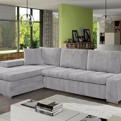 Rohová sedačka na každodenní spaní ABEL 2 - šedá