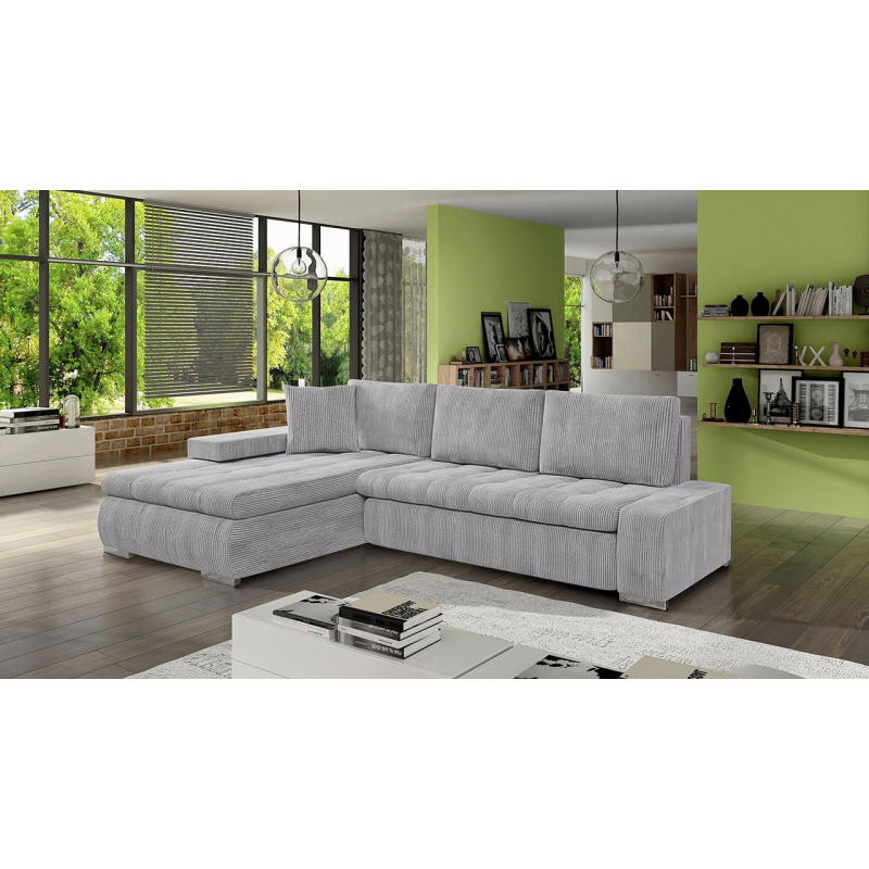 Rohová sedačka na každodenní spaní ABEL 2 - šedá