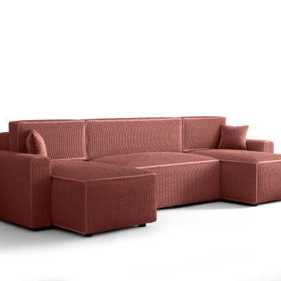 Pohodlná rozkládací sedačka do U RADANA - lososová