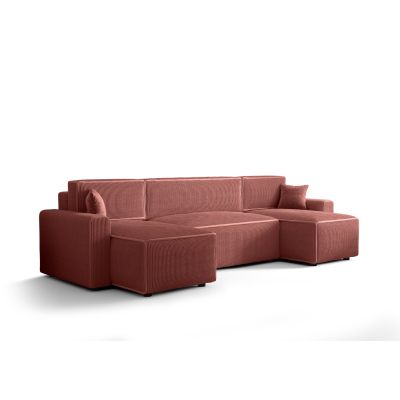 Pohodlná rozkládací sedačka do U RADANA - lososová