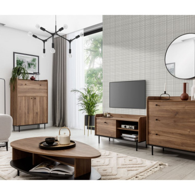 TV stolek STEFANIE 1 - hnědý / černý