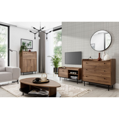 TV stolek STEFANIE 1 - hnědý / černý