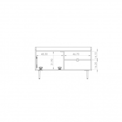 TV stolek STEFANIE 1 - hnědý / černý