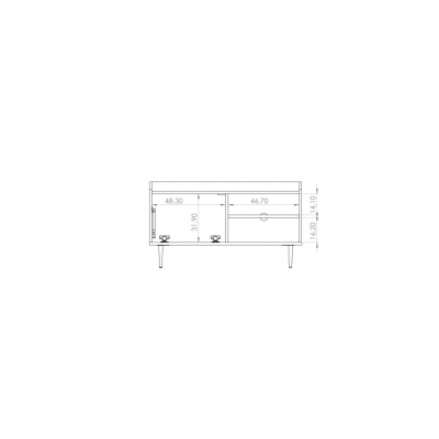 TV stolek STEFANIE 1 - hnědý / černý