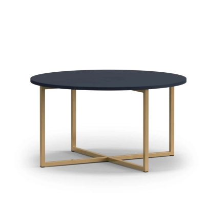 Kulatý konferenční stolek ANASTAZIE 80 - tmavě modrý