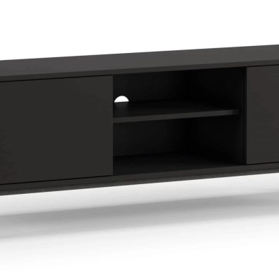 Dvoudvířkový TV stolek NIXI - černý