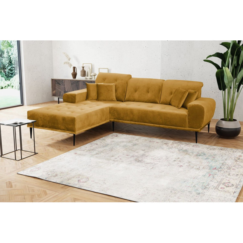 Sedací souprava s polštáři UNKY - hořčicová