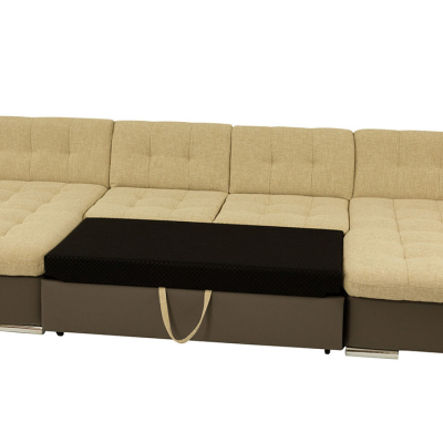 Sedačka do U na každodenní spaní BALTIMORE - bílá