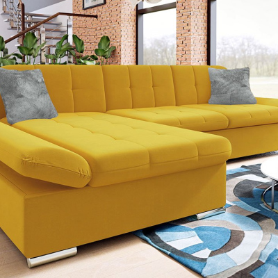 Moderní rohová sedačka HARUKA - žlutá 2, levý roh