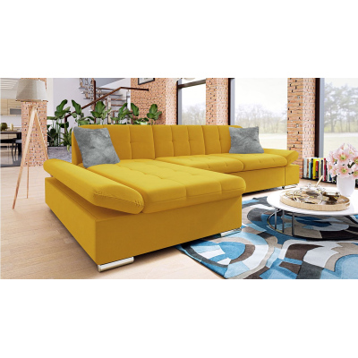 Moderní rohová sedačka HARUKA - žlutá 2, levý roh