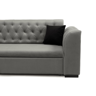 Rohová sedačka na každodenní spaní ANEKO - šedá 2, levý roh