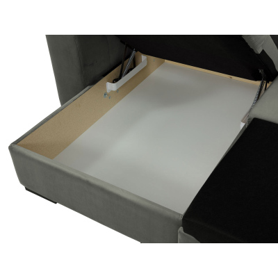 Rohová sedačka na každodenní spaní ANEKO - šedá 2, levý roh