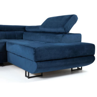 Rohová sedačka na každodenní spaní COLUMBUS - bílá, levý roh