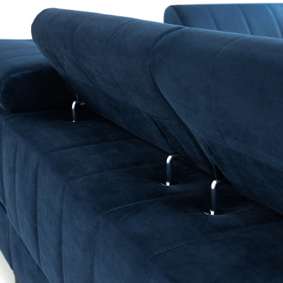 Rohová sedačka na každodenní spaní COLUMBUS - bílá, levý roh