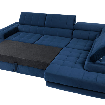 Rohová sedačka na každodenní spaní COLUMBUS - bílá, levý roh