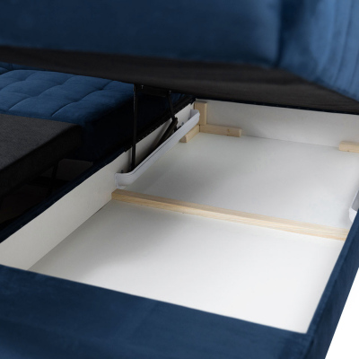 Rohová sedačka na každodenní spaní COLUMBUS - bílá, levý roh