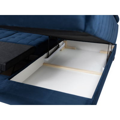 Rohová sedačka na každodenní spaní COLUMBUS - bílá, levý roh