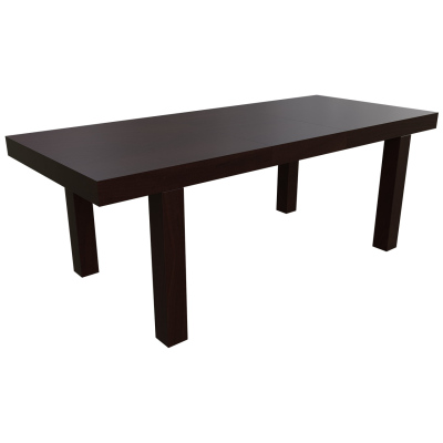 Jídelní set pro 6 osob MOVILE 43 - wenge / bílá ekokůže