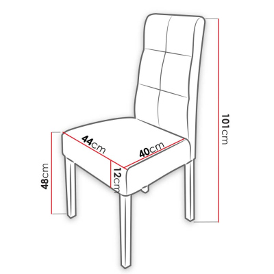Jídelní set pro 6 osob MOVILE 43 - wenge / bílá ekokůže