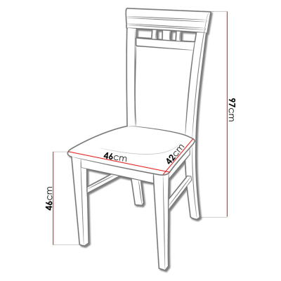 Jídelní set MOVILE 17 - ořech / bílá ekokůže