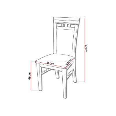 Jídelní set MOVILE 17 - ořech / bílá ekokůže