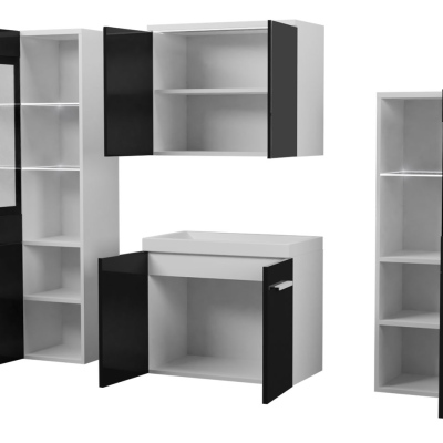 Koupelnová sestava YUKO 2 - lesklá bílá / bílá + baterie Platino