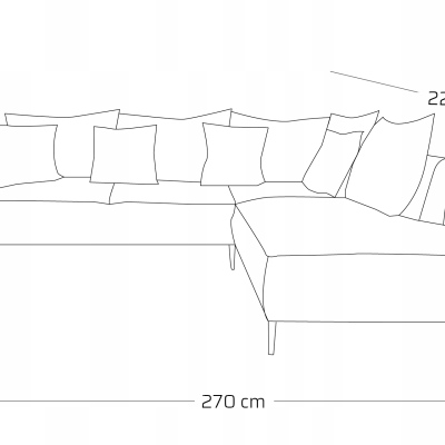 Rohová sedací souprava MYRA - lahvově zelená