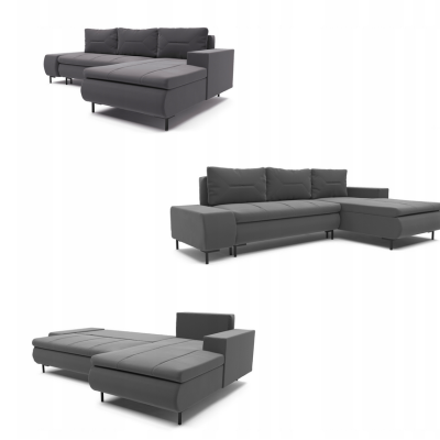 Rozkládací sedací souprava PROKOP - šedá