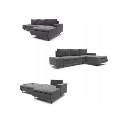 Rozkládací sedací souprava PROKOP - šedá