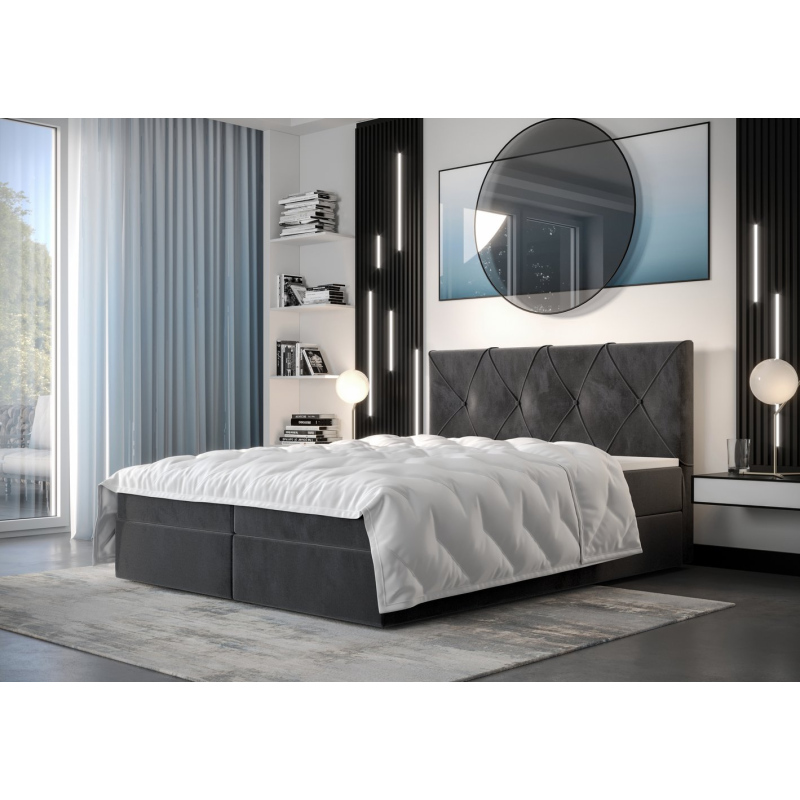 Hotelová postel LILIEN - 140x200, šedá