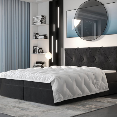 Hotelová postel LILIEN - 140x200, tmavě šedá