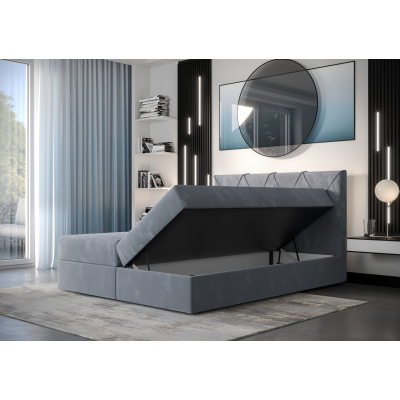 Hotelová postel LILIEN - 140x200, tmavě šedá