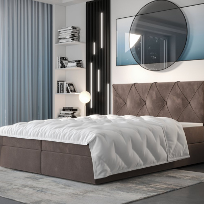 Hotelová postel LILIEN - 160x200, tmavě hnědá