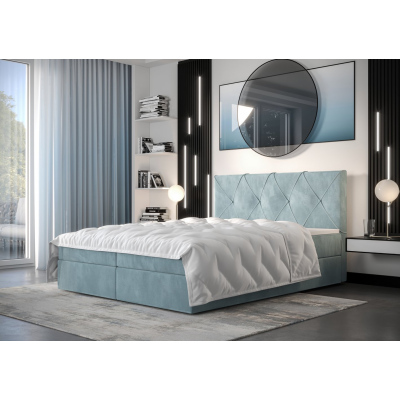 Hotelová postel LILIEN - 160x200, světle modrá