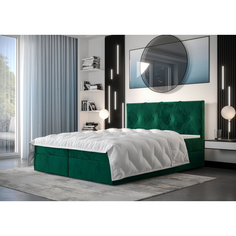 Hotelová postel LILIEN - 180x200, zelená