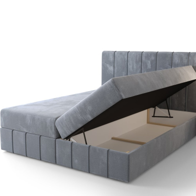 Boxspringová postel MADLEN - 140x200, tmavě šedá