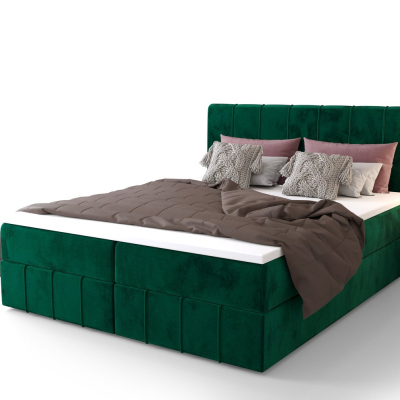 Boxspringová postel MADLEN - 180x200, zelená