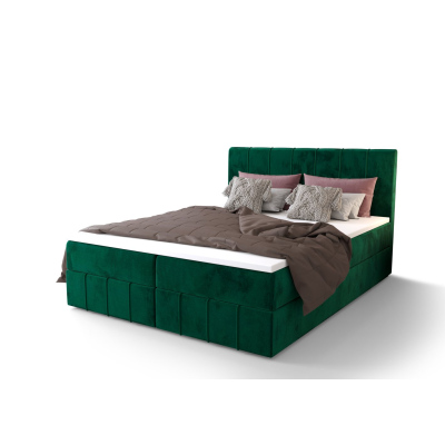 Boxspringová postel MADLEN - 180x200, zelená