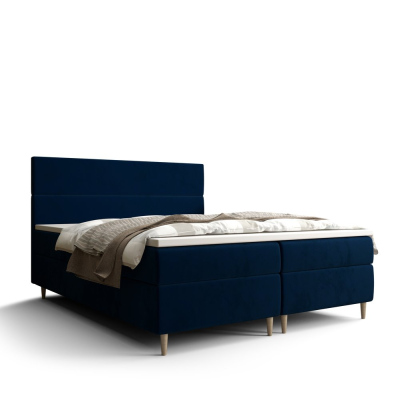 Kontinentální manželská postel ANGELES - 140x200, tmavě modrá