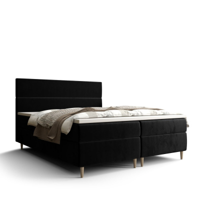Kontinentální manželská postel ANGELES - 140x200, černá