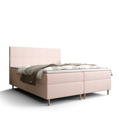 Kontinentální manželská postel ANGELES - 140x200, růžová