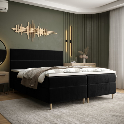 Kontinentální manželská postel ANGELES - 140x200, černá