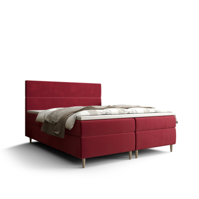 Kontinentální manželská postel ANGELES - 160x200, červená