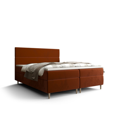 Kontinentální manželská postel ANGELES - 180x200, oranžová